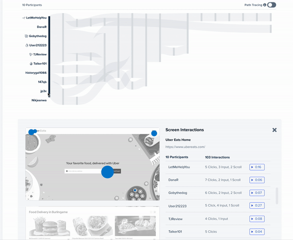 Exploring a Click Map alongside the path flow